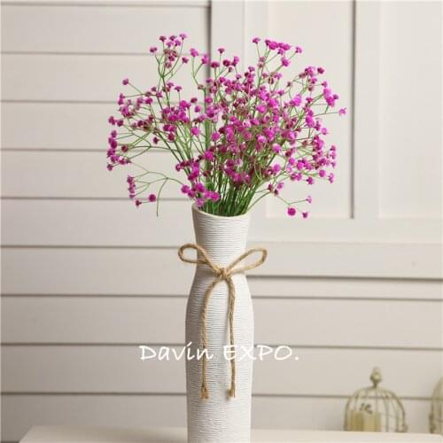 100 Heads Artificial Flowers False Babys Breath Gypsophila Wedding Decoration Birthday DIY Photo Props Flower Heads Branch
