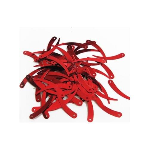 1000pcs Chilli Ivory Shape Sequins 5*32mm PVC Flat Paillette Children DIY Decoration 1 Hole Red Confetti