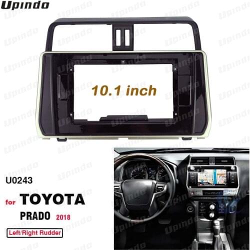 2 Din 10.1 Inch Car Radio Installation DVD GPS Mp5 Plastic Fascia Panel Frame for TOYOTA PRADO 2018 Dash Mount Kit