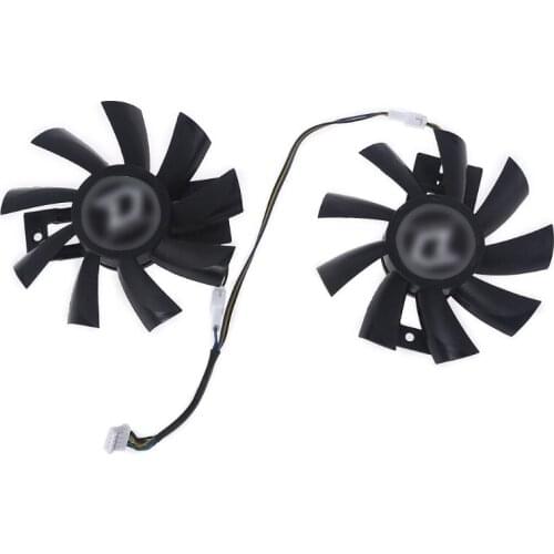 2Pcs 87mm FDC10U12S9-C 4Pin 12V 0.45A VGA Fan Graphics Card Cooling Fan for Dataland RX470 570 Cool Energy Ball Fan