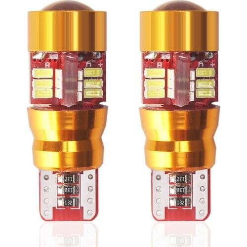 2PCS W5W T10 LED Canbus Bulb 3014 SMD 194 168 27led NO Error Auto Wedge Plate Light bulb Car Clearance Parking Reading Lights