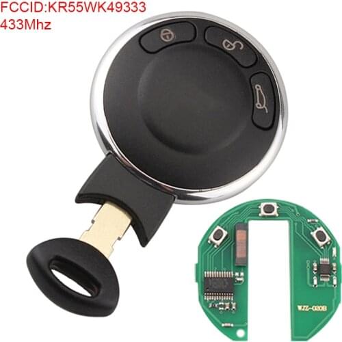 433Mhz Car Key 3 Buttons Remote Smart Car Key Remote Key Fob with ID46 Chip KR55WK49333 Fit for BMW-Mini Cabrio-Clubman R56