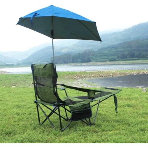 5pcs Folding Heavy Duty Recliner Chair Quik Shade Adjustable Canopy Folding Camp Chair Supports 100KG Outdoor