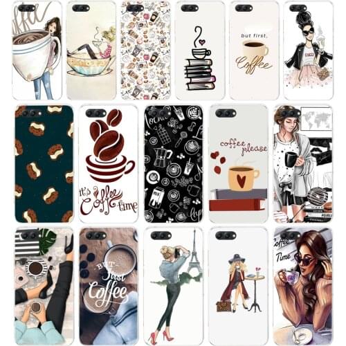 91AA Coffee Girl Soft TPU Case Cover For Huawei Honor 10 10 Lite 20 20 PRO Lite