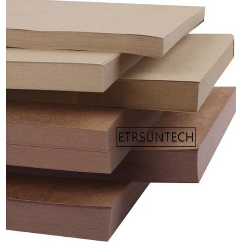 A4 Blank Kraft Card Diy Message Card 120/160/230/300g Kraft Paper Greeting Cards Notebook Cover