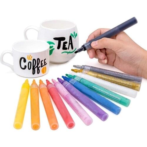 Acrylic Paint Marker Pens Waterproof Acrylic Marker for Stones /Ceramic/Fabric/ DIY Craft Making Watercolor Markers Art Supplies