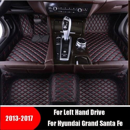For Hyundai Grand Santa Fe 2017 2016 2015 2014 2013 (6 seats) Car Floor Mats Rugs Auto Interior Carpets Accessories Rugs Foot