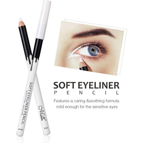 White Eyeliner Makeup Smooth Easy Wear Eyes Brightener Waterproof White Eyes Liner Pencils SANA889
