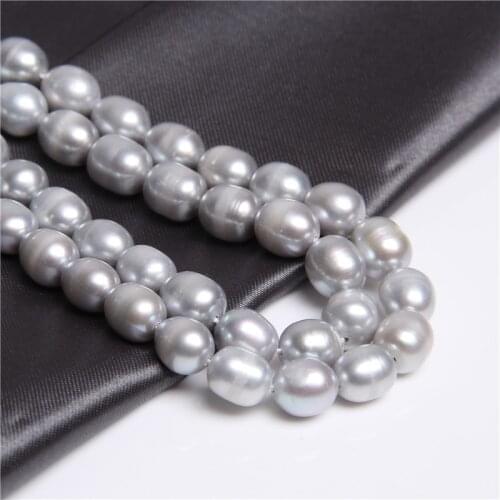 Grade AA Baroque Pearl Beads 3-8mm Natural Freshwater Gray Color Oval Shape Pearls For Jewelry Making DIY Bracelet Necklace 14