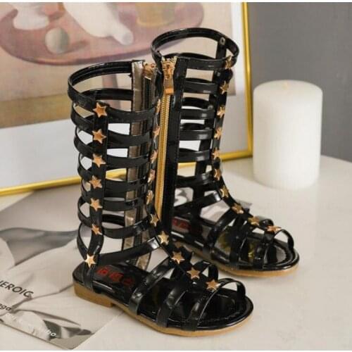 Roman Boots High-top Girls Sandals Kids Gladiator Sandals Hot Sale Toddler Summer Child Sandals Girls Shoes A797