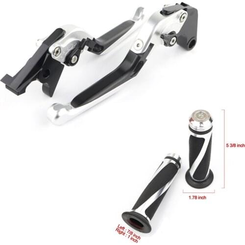 For Kawasaki ZX-6R ZX6R 2000 2001 2002 2003 2004 CNC Adjustable Foldable Extendable Motorcycle Clutch Lever And Handlebar Grips