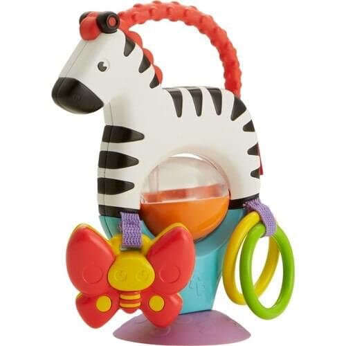 Fisher-Price Cute Zebra High Chair Toy, Colorful, Rattle FGJ11