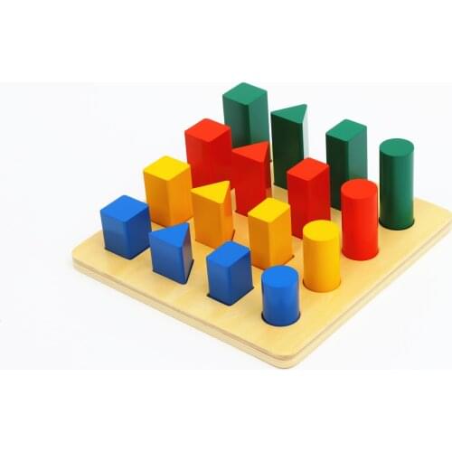 Shape Ladder Wooden Math Toys Montessori Materials to Learn Shapes Early Educational Toys Mathematics Toys for Kids