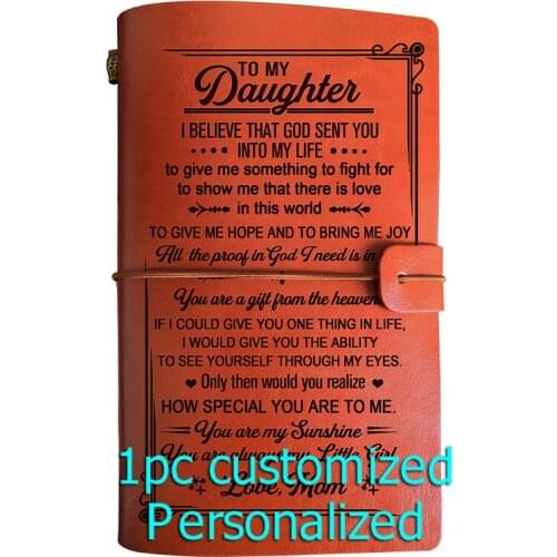 Engraved Leather journal personalized gifts to my husband BJ196 Customized Notebook A5 Dropshipping Supplier US Store Diary