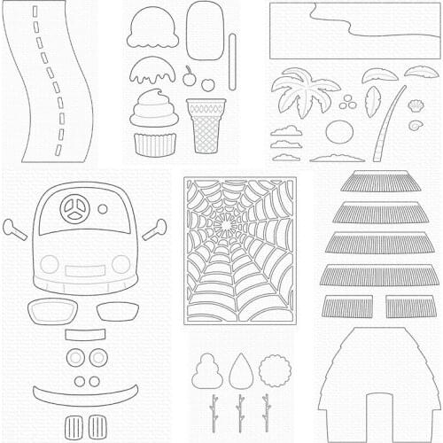 Metal Cutting Dies ice cream for Scrapbooking Steel Craft Die Cut Embossing Paper Card Album