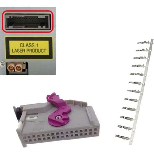 Biurlink RNS-E Headunit Audio AUX Connector Port Terminal Pins 32Pin for Audi