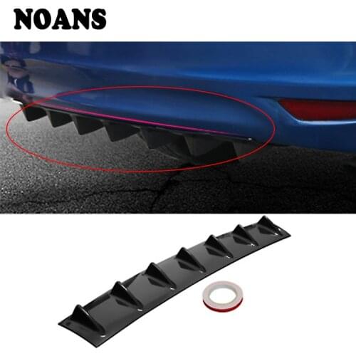 NOANS Car Rear Bumper Chassis Shark Wings Deflector Modified Spoiler For Audi a3 a4 b6 b8 b7 b5 a6 Volkswagen VW Polo Golf 4 5 7