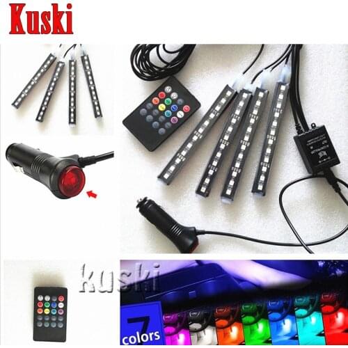 Car Atmosphere Neon Light Voice Control For Suzuki Swift Grand Vitara SX4 Vitara 2016 Jimmy Buick Excelle Encore Accessories