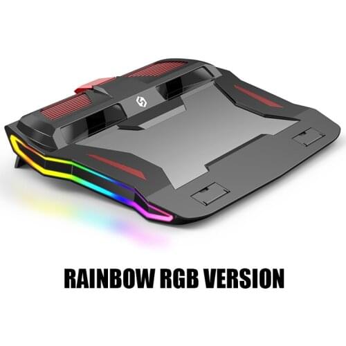 New RGB Gaming Laptop Cooler Adjustable Notebook stand Cooler 3000 RPM Powerful Air Flow Cooling Pad Stand For 12-17 inch Laptop