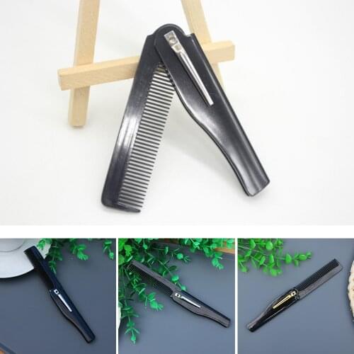 Fashion Mens Hand-folding Pocket Clip Hair And Beard Comb Ladies Portable Hair Comb Bangs Comb Styling Tool