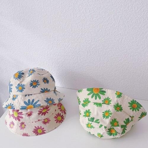 2021 Summer New Arrival Girls Fashion Floral Hats Kids Korean Design Hats