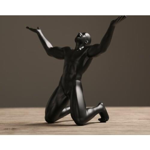 NORDIC CREATIVE AND SIMPLE MODERN RESIN MOVEMENT PEOPLE ABSTRACT ART SCULPTURE BAR CAFE DECORATION GIFT HOME ACCESSORIES