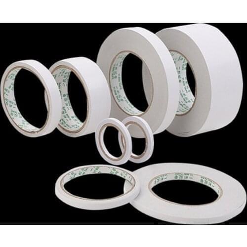 5MM/8MM/10MM/12MM/15MM/18/20MM Wide 8M Long Ultra-thin High Viscosity White Cotton Paper Double-sided Adhesive Tape TSLM1