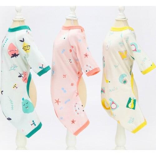 Spring Summer New Cute Cartoon Print Dog Jumpsuits Pajamas Small Medium-sized Dogs Pomeranian Teddy Pet Clothes Dog Costume