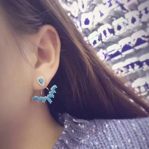 YAN MEI Hot Sale Fashion Horse Eye Cubic Zirconia Earrings Romantic 2 Colors CZ Stone Womens Day Gift GLE6396Y