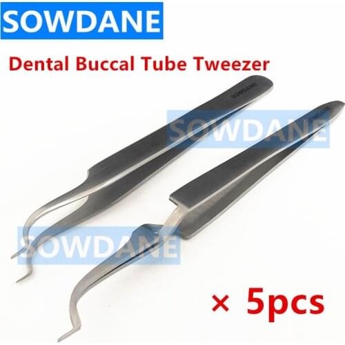 20pcs Dental Orthodontic Posterior Buccal Tube Bonding Tweezer Holder Placer Stainless Steel Orthodontic Tool