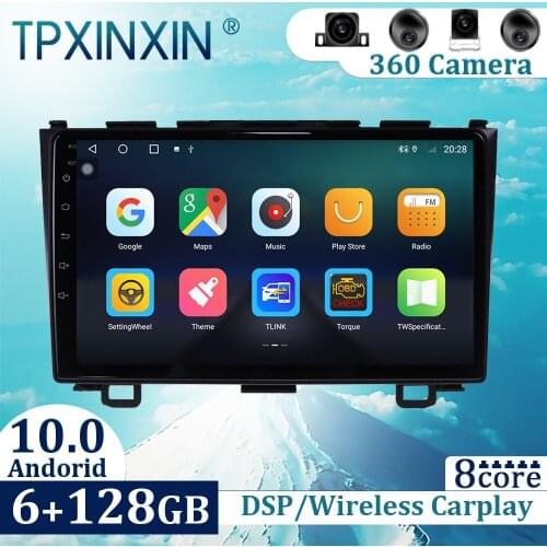 6+128GB For Honda CRV 2007-2011 Android 10 Carplay Radio Player Car GPS Navigation Head Unit Car Radio with Screen