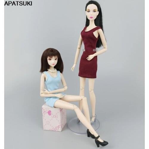 Sleeveless Tank Dresses Dolls Accessories For Barbie Doll Outfits Casual Wear Costume For 1/6 BJD Doll Kids & Baby DIY Toys