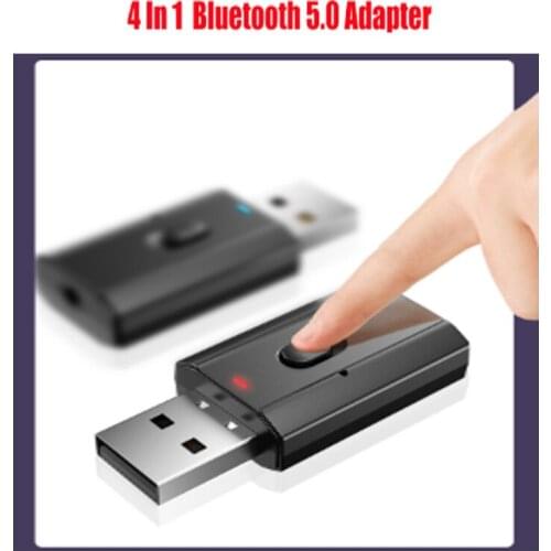 Bluetooth 5.0 Audio Receiver Transmitter AUX USB 3.5mm Jack RCA & Mic Handsfree Call For TV Car PC Music Stereo Wireless Adapter