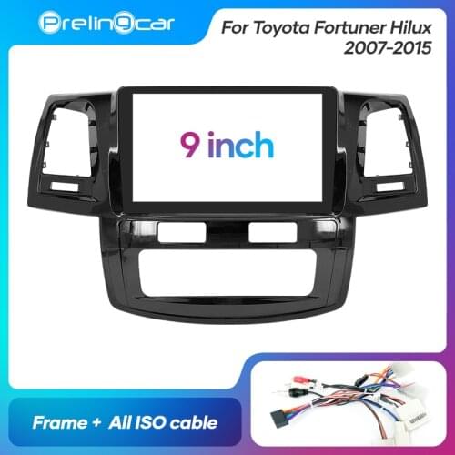 1Din 2Din Car DVD Navigation Radio Fascia Frame For Toyota Fortuner Hilux 2007-2015 Stereo Receiver Player Panel Dash Trim Kits