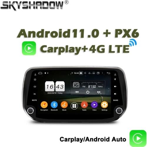 Carplay PX6 Car DVD Player DSP Android 10.0 4GB + 64GB GPS RDS Radio WIFI AHD Bluetooth 720P For Hyundai IX45 Santa Fe 2018 2019