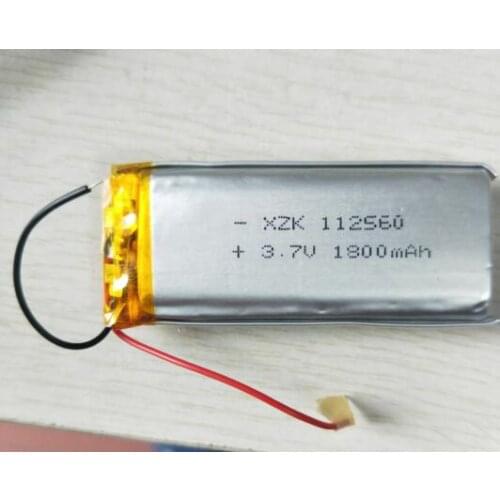 Free shipping 1pcs 112560 3.7v 1800mAh lithium ion polymer rechargeable battery for For Mp3 headphone DVD E-book recorder pen