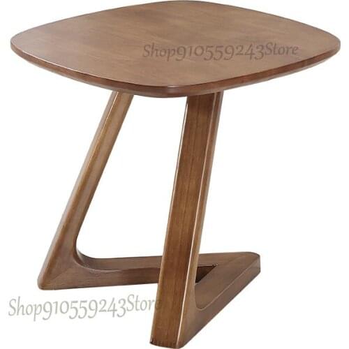 Nordic Solid Wood Side Table Simple Modern Living Room Sofa Side Table Creative Corner Table Mini Balcony Leisure Small Coffee T