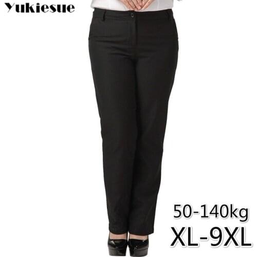 Womens pants for women pantalon femme streetwear with high waist OL office work wear suit pants Plus size 9XL female trousers