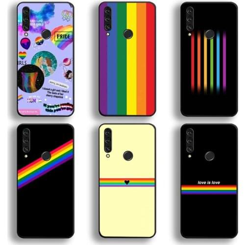 Gay Lesbian LGBT Rainbow Pride Phone Case Huawei Y6P Y8S Y8P Y5II Y5 Y6 2019 P Smart Prime Pro