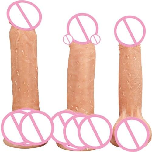CPWD Dildo Realistic Artificial Flexible Penis Dick With Suction Cup Huge Dildos Sex Products Cock Adult Sex Toys for Woman