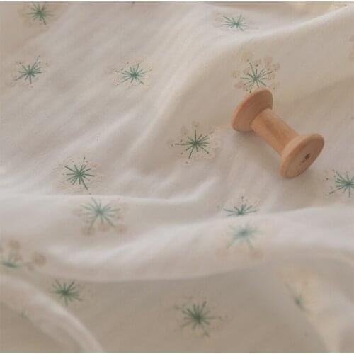 Quality polyester cotton fabric Beige flower cluster patchwork Clothing top childrens long skirt fabrics