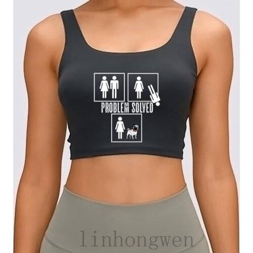Pug Mom Problem Solved Pugs Pug Lover Funny Gift Women Tank Top New Fashion Pictures Standard Customized S-XL Crop Top