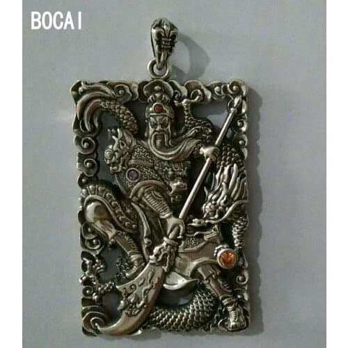 Guan Yu S925 Sterling Silver Pendant for man Thai silver man pendant
