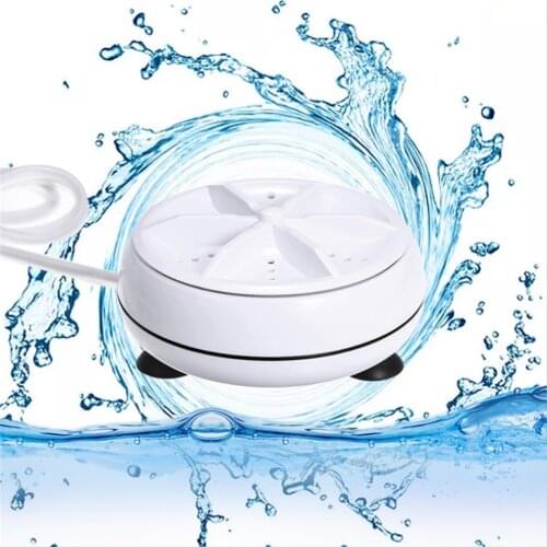 Yj Mini Washing Machine Portable Ultrasonic Turbine Removes Dirt Washer USB Cable for Travel Home Business Trip Laundry Tub