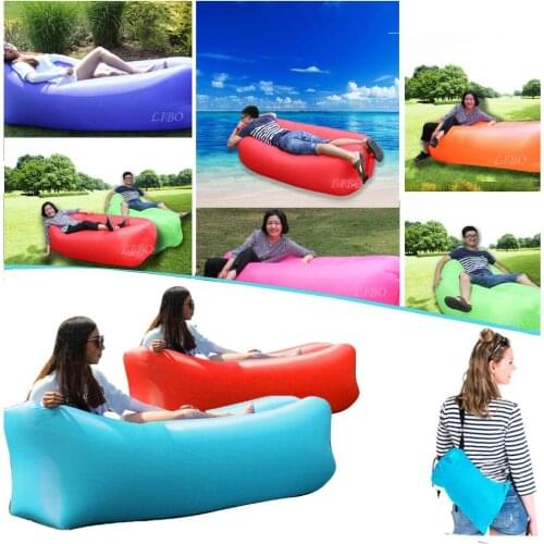 Inflatable Air Sofa Sleep lounger Couch Outdoor Camping Waterproof Portable Anti-Air Leaking laybag Lazy Hangout bed Beach