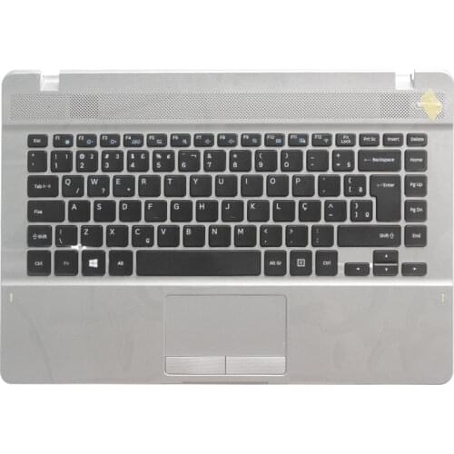 New BR laptop keyboard for samsung 370E4J 370E4K Brazil keyboard with touchpad palmrest