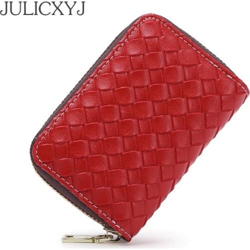 2018 New Fashion Knit Women 24 Bits Zipper Credit Card Holder Case Bag Driver License Organizer Slim Magic Women Wallets Purse