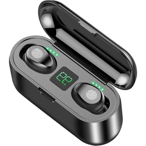 New F9 Wireless Headphones Bluetooth 5.1 Earphone TWS HIFI Mini In-ear Sports Running Headset Support IOS/Android Phones HD Call