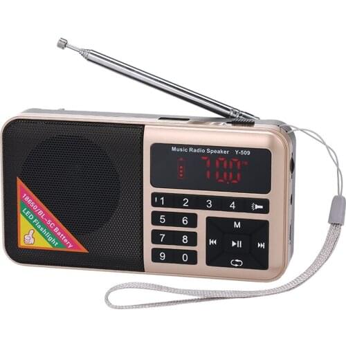 Portable Radio FM Mini Digital Raido with Speaker LED Screen Display FM Radio Portable MP3 Music Player
