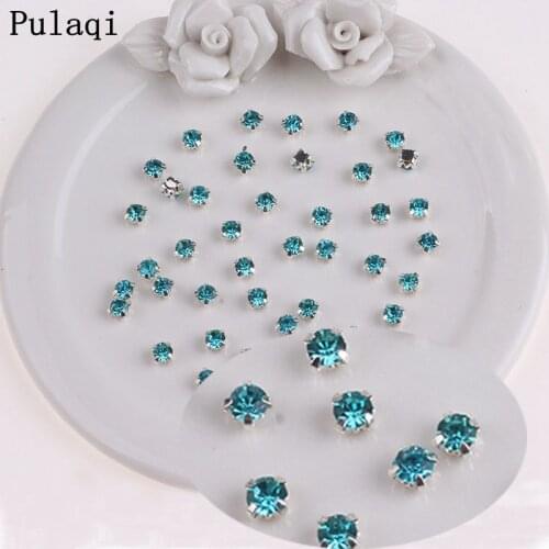 Pulaqi New Green Stones Sewing Tools Accessories for DIY Handmade Dress Decoration Crystal Rhinestones Flatback Diamond Hot Sale